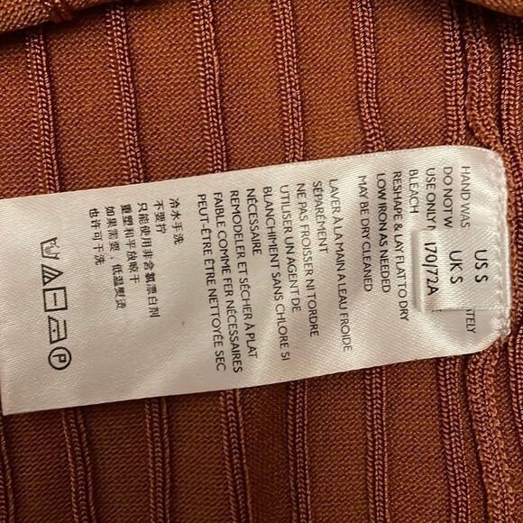 Free People Rib MIDI Skirt. Rust - Picture 4 of 4